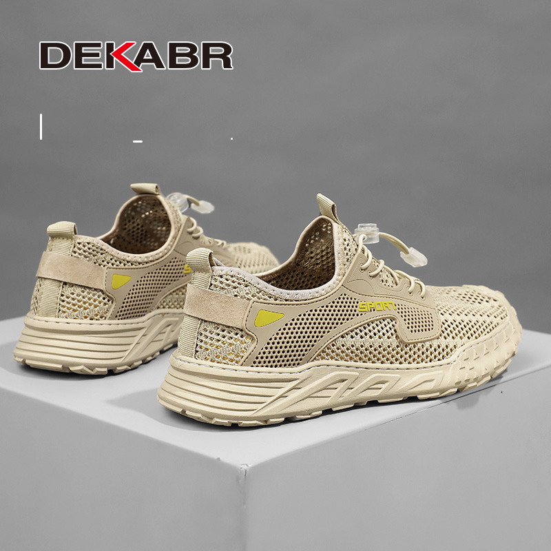 DEKABR New Men's Casual Fashion Comfortable Breathable Summer Mesh Non-Slip Thick Soft New Outsole Shoes For Men f765