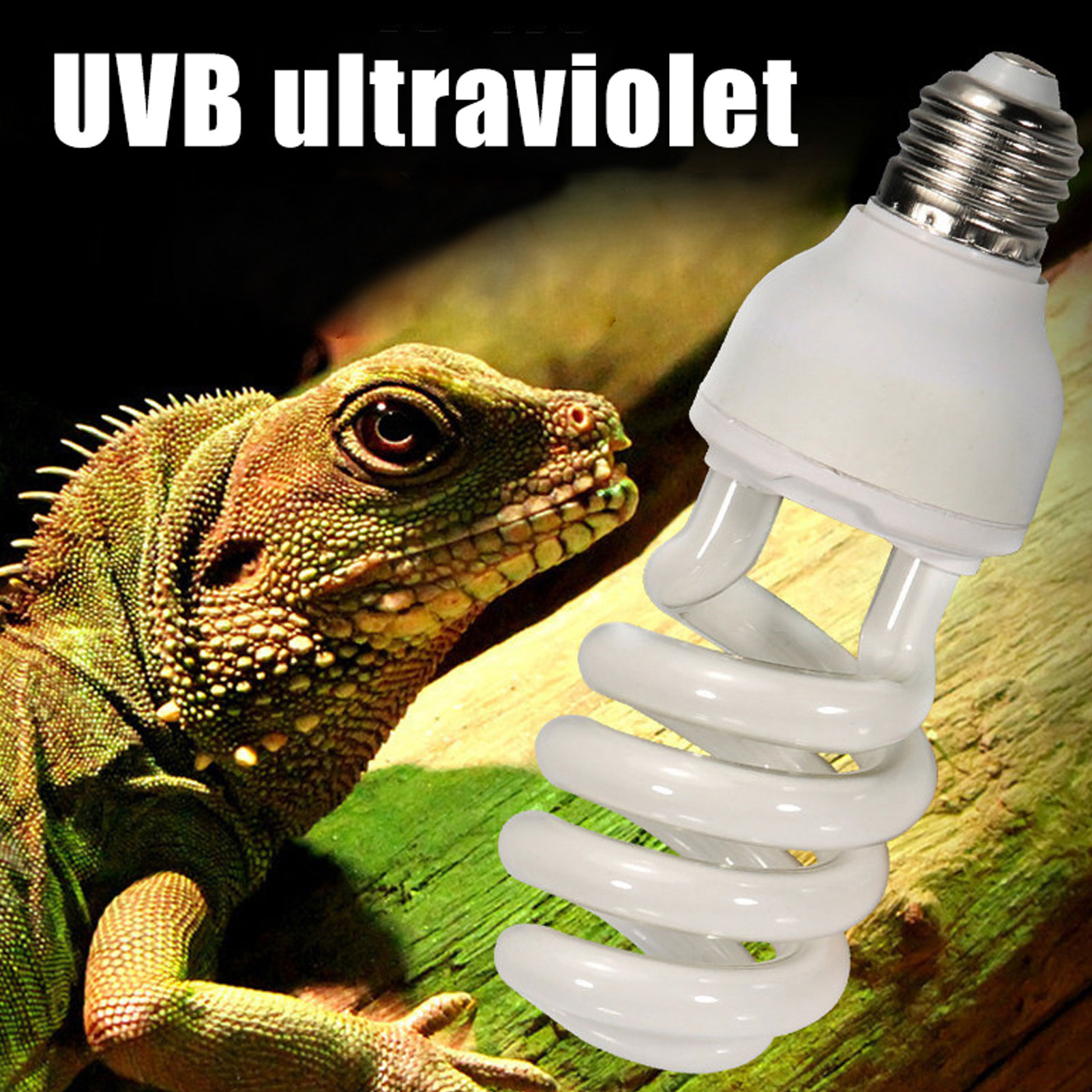 Reptile Basking Light Bulb Natural Nightlight Heating Bulb for Turtle Bearded Dragon Lizard
