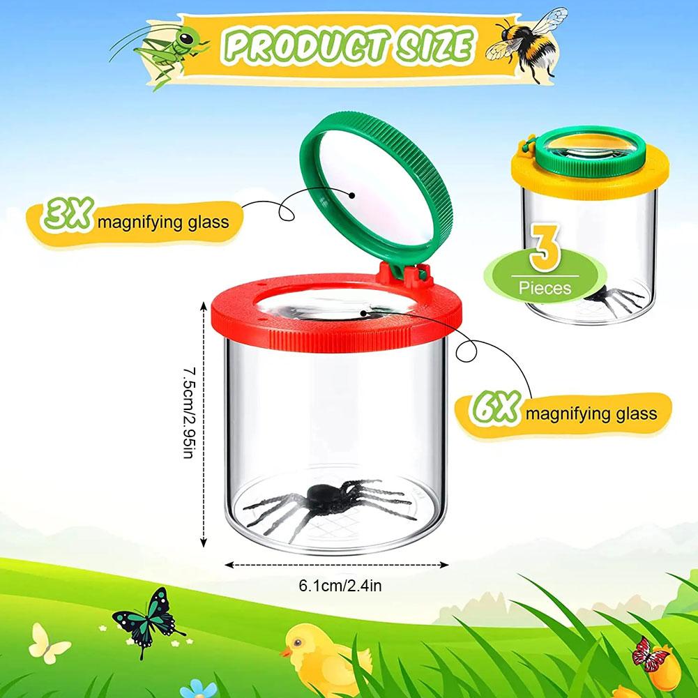 New Bug Viewer Insect Box Magnifier Observer Insect Portable Catcher Cage Nature Exploration Tools for Kid
