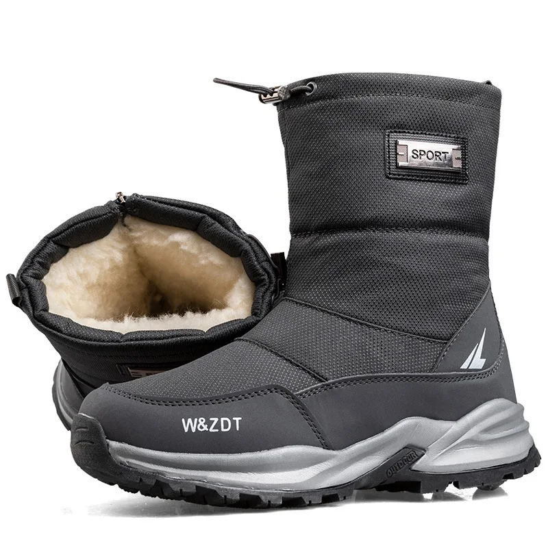 Thick Men fur Shoes Mans Footwear Warm Fur Snow Ankle Botas Hombre Boots For Women Plush New Winter Sneakers444 8ac2