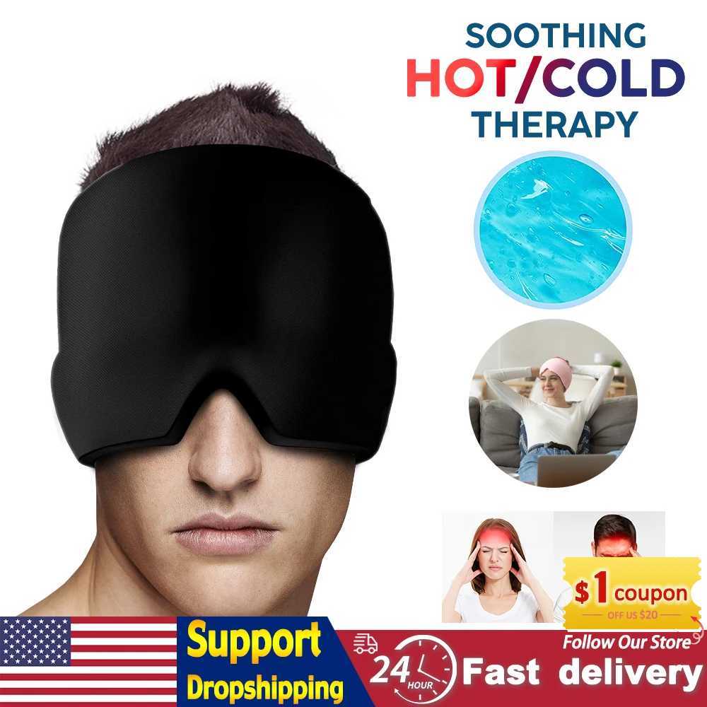 Head Massager Cap Gel Hot Cold Therapy Headache Migraine Relief Cap Stress Pressure Pain Relief Massage Gel Hat Clod Headache Y240902