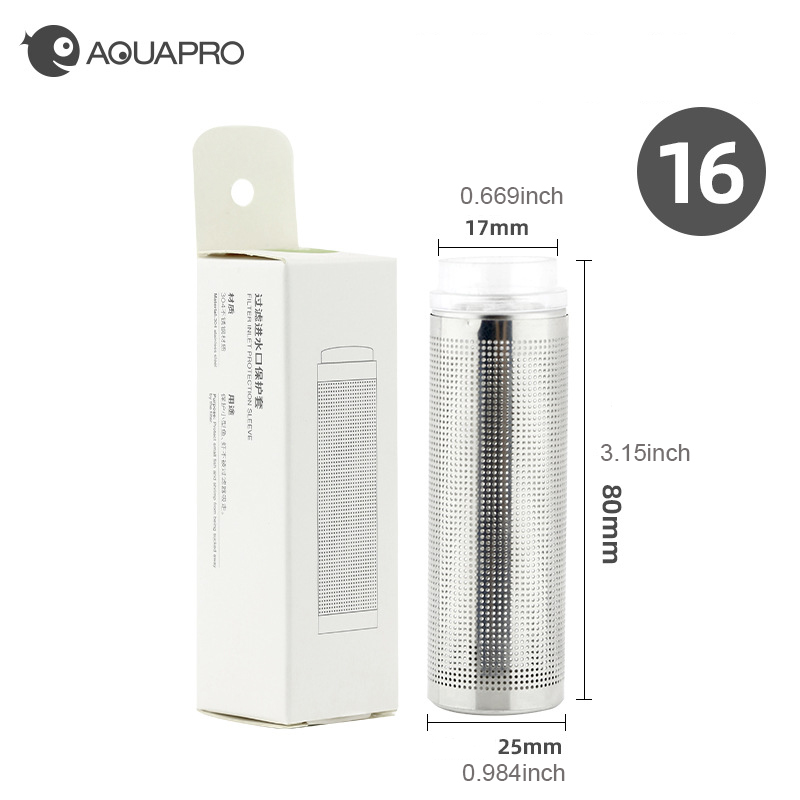 2pcs Inflow Inlet Filter Stainless Steel Mesh Net Guard Fish Tank Aquariums Accessories Intake Prefilter Cover Brine Shrimp