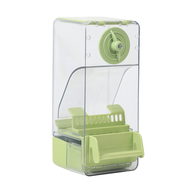 No Mess Automatic Bird Feeder Food Container Cage Parrot Feeder Accessories for Birds Parrot Cockatoo Canary Parakeets Lovebirds