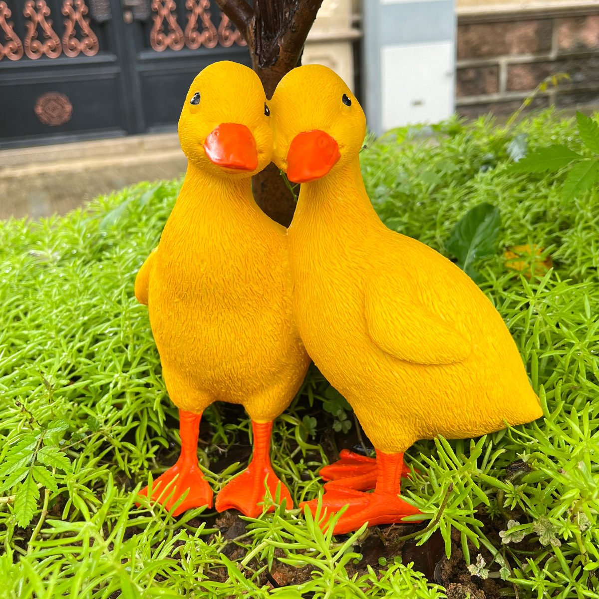 Garden Decoration Outdoor Garden Statues Front Porch Garden Statues Outdoor Ideas Animal Pair Ducks