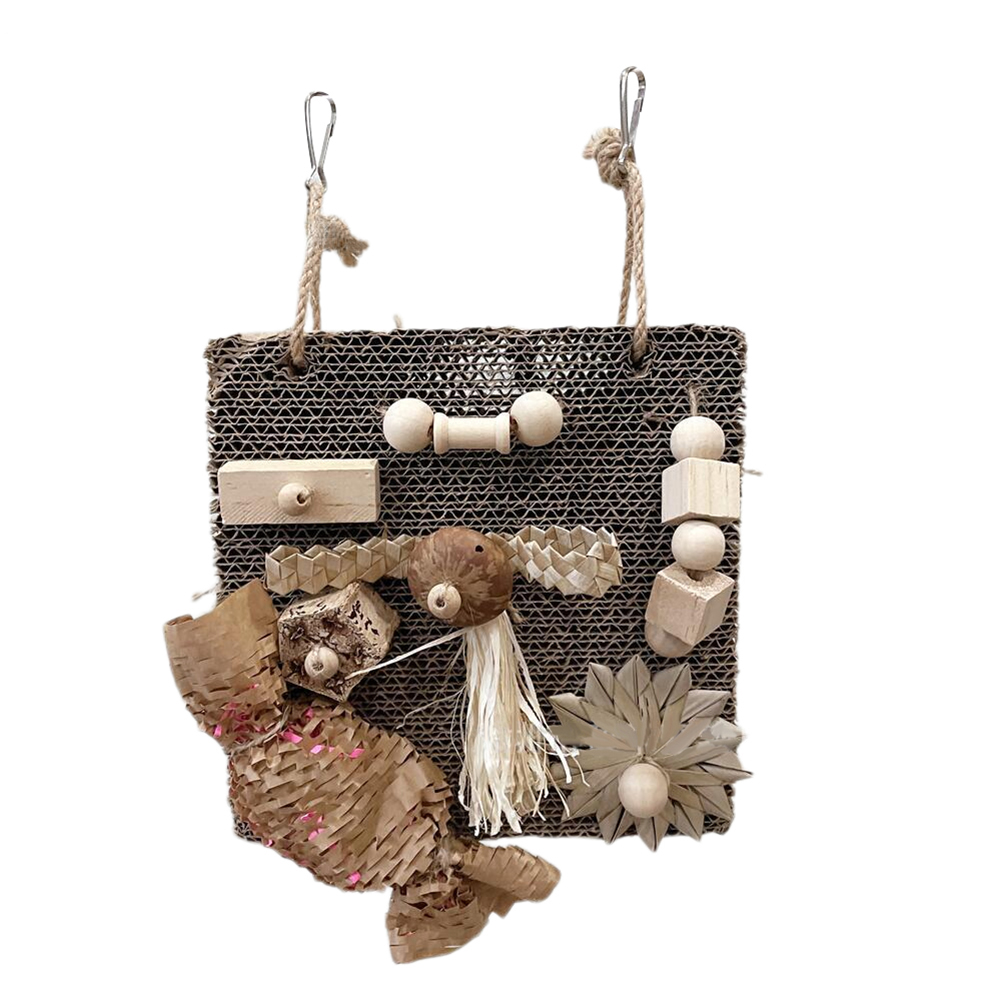 Bird Foraging Toys Bird Cage Accessories Parakeet Cardboard Paw Grinding Perch For Budgie, Finches, Cockatiel