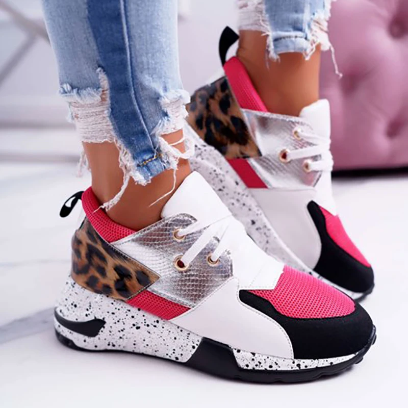 Women's Leopard Mesh Sneakers: Breathable Running Shoes for 2024 Summer 4 0aa74