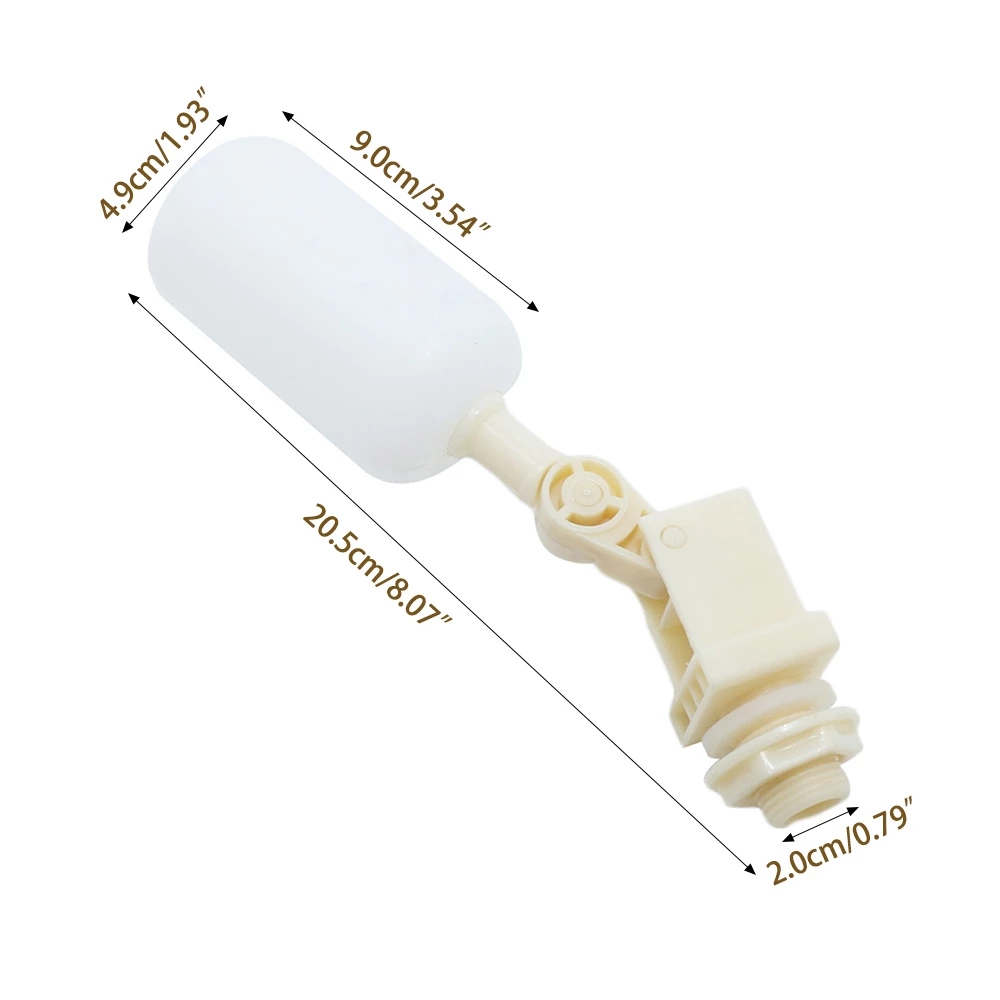 1 Pcs DN15 1/2'' New Float Ball Valve Shut Off Plastic Adjustable Auto Fill Water Control Switch Cattle Water Bowl Aquarium Tank