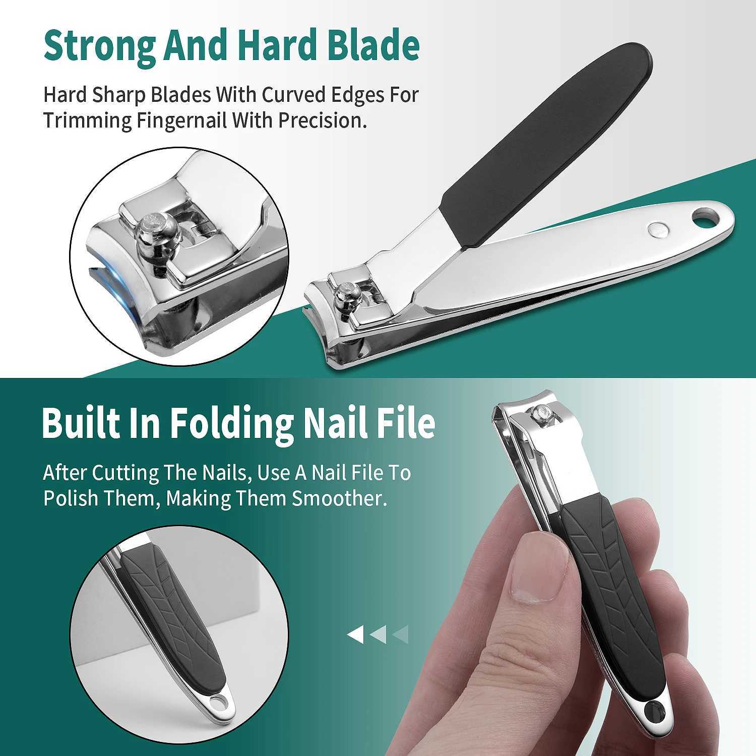 9/40 Piece in 1BlackManicure Set Pedicure Tools Set Nail Grooming Kit for Women Mens Nail Manicure Kit Foot Hand Care Kit NaXJ240903