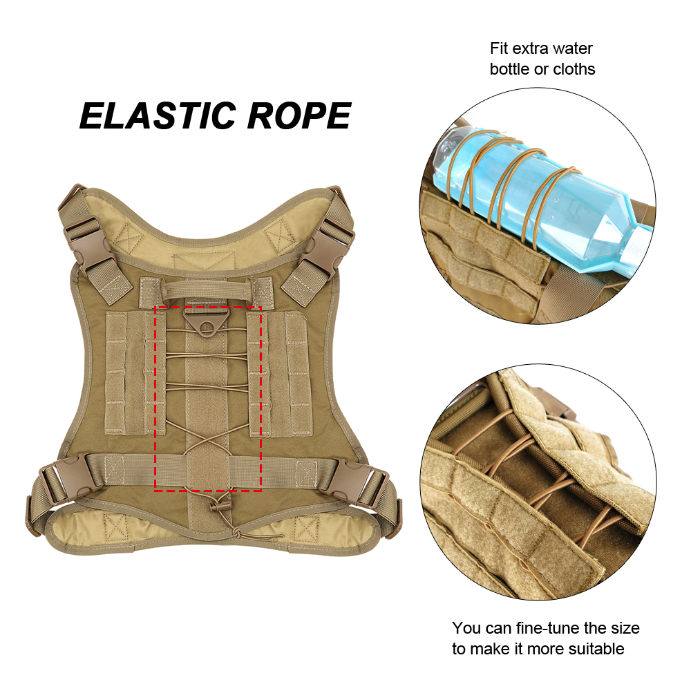 Dog Training Harness Leash Military Tactical Dogs Harnesses Working Dog Vest Pet Bungee Leash For German Shepherd Bulldog