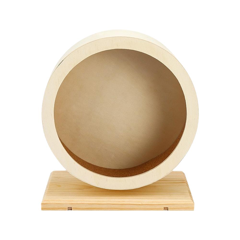 Hamster Running Wheel Golden Bear Mute Wooden Belt With Cork Bear Roller Sports Golden Pet Bracket Supplies Landscaping Pad