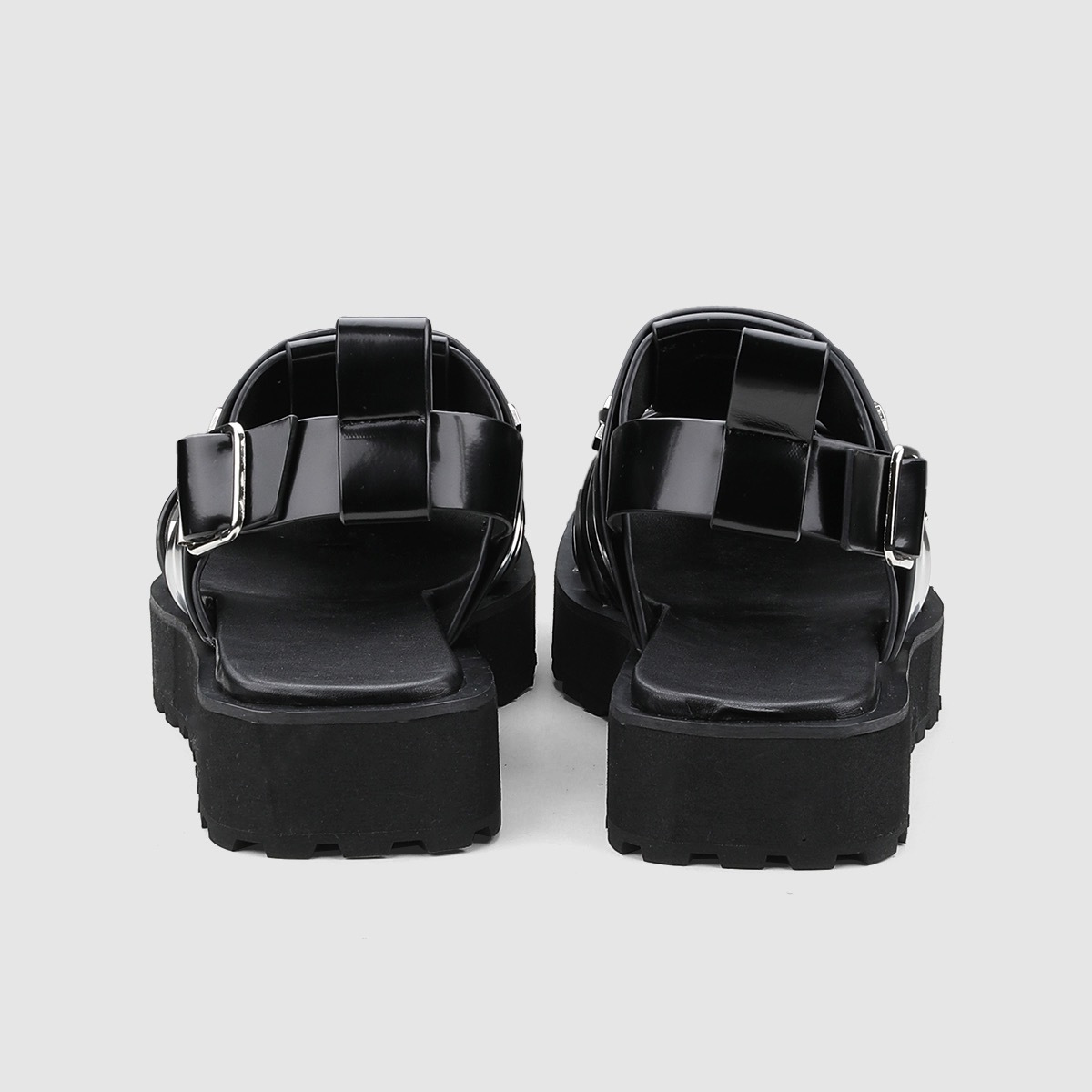 Rivet Metal Punk Platform Summer High Quality Buckle Leather Sandals for Men urious Design Comfortable Shoes Comtable