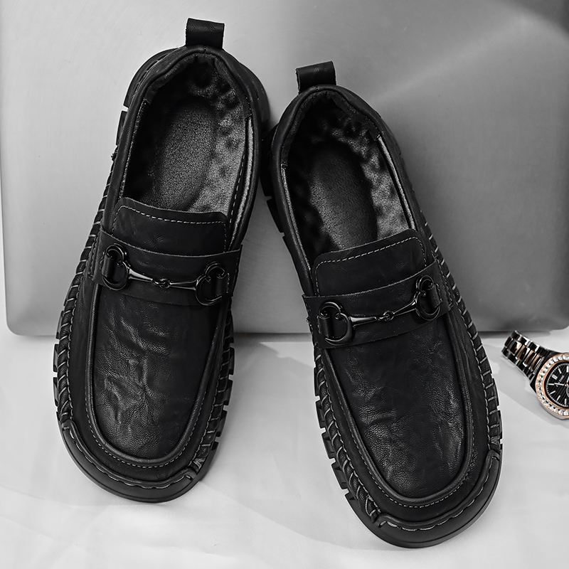 Quality Genuine Leather Men Shoes Design Breathable Leather Men Loafers Slip On Summer Shoes Men Flats Comfty Driving Shoe