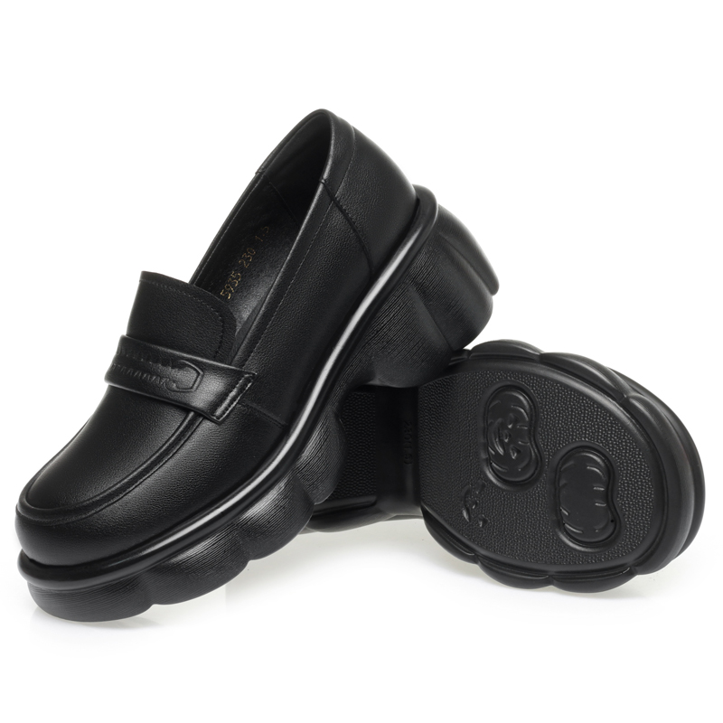 Genuine AIYUQI Leather Loafers 2024 Spring New British Style Fashion Platform Shoes Women fc5c