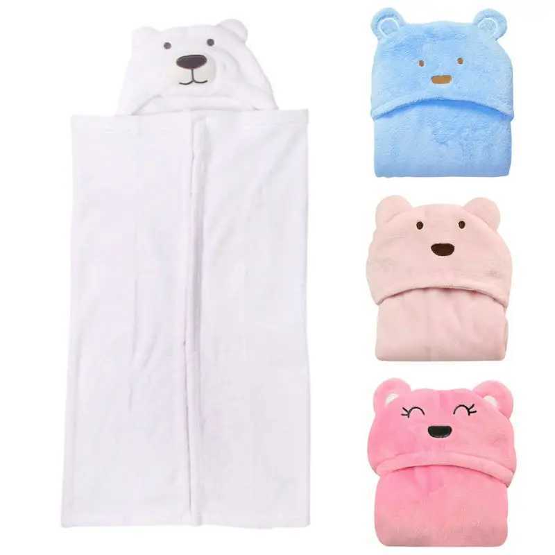 Baby Hooded Towels Newborn Kids Bathrobe Super Soft Bath Towel Blanket Warm Sleeping Swaddle Wrap Infant Boys Girls Towel MatXJ241216