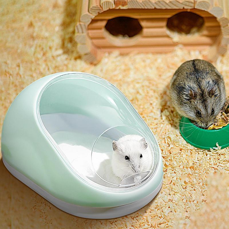 Hamster Hideout Chinchilla Bathtub Box Hamster Bathing Bowl Transparent Beds, Sand Bath Box Small Animal Habitat for Small Pet