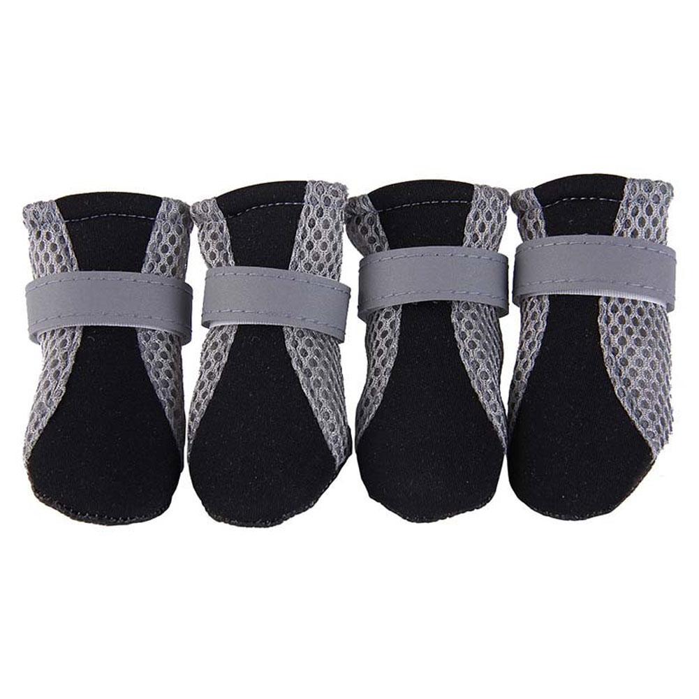 Breathable Pet Dog Shoes Outdoor Walking Net Shoes Soft Summer Pet Shoes Night Safe Non-slip Reusable Boots For Small Mediu F3D2