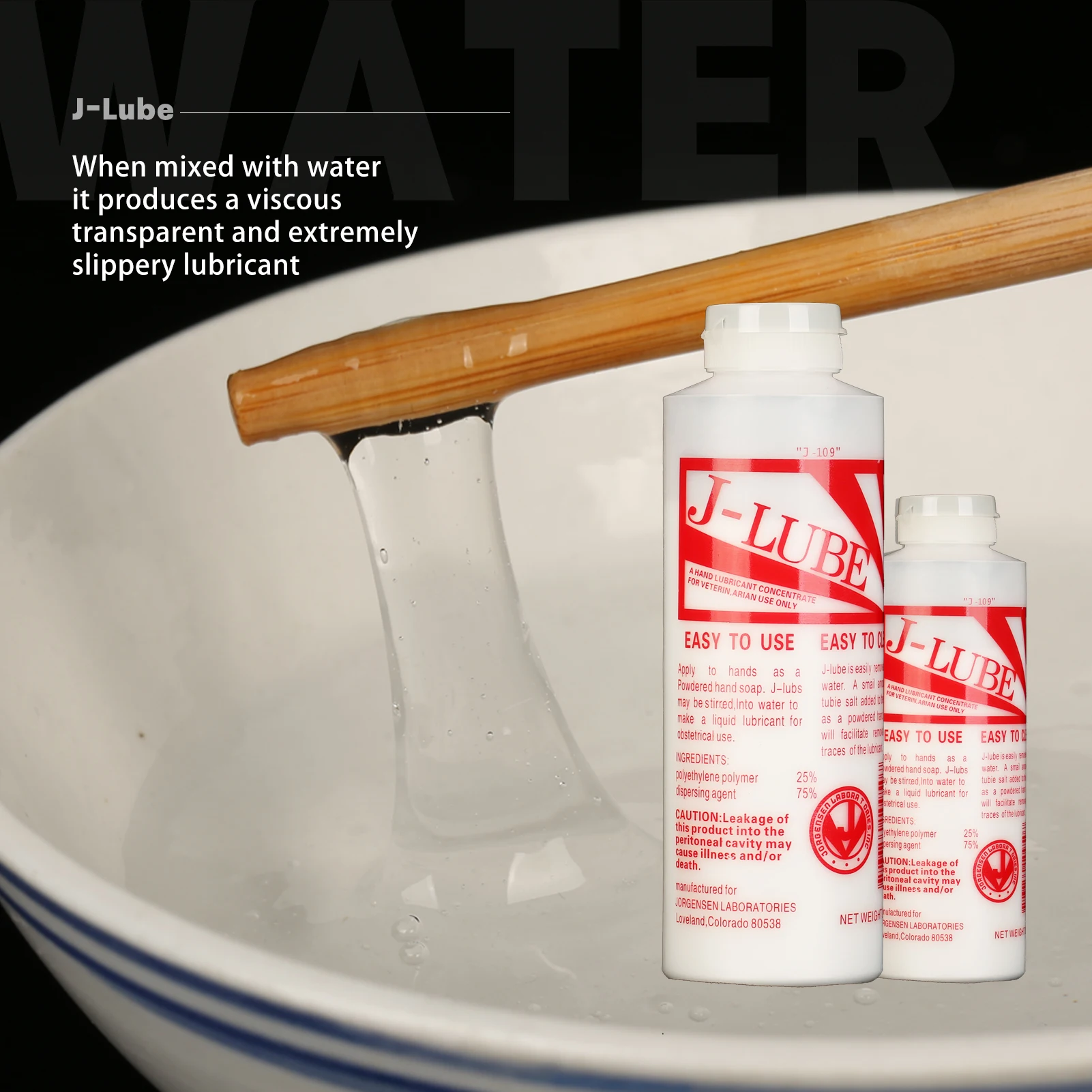 J-lube Lubric Powder Mixes with Water One Bottle Makes 60L+ of Lubricant for for Pets, 10-Ounce