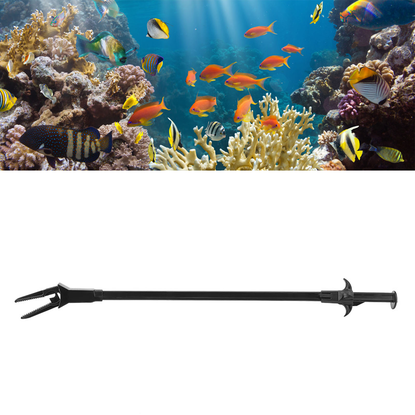 Fish Tank Aquarium Plastic Tweezer Water Plants Algae Plastic Clamp Clip Cleaning Tool
