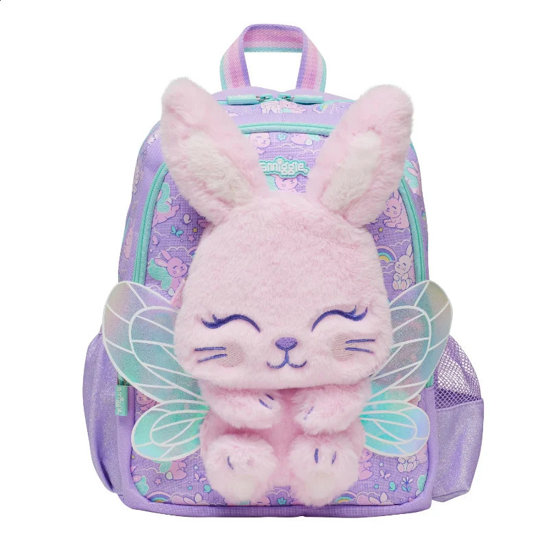 Australian Smiggle original selling childrens backpack girls purple rabbit highquality cute 14 inches 240903