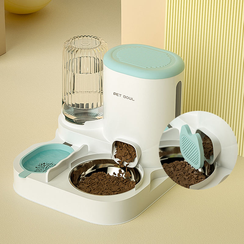 Cat Automatic Feeder Drinking Bowl Pet Water Dispenser for Puppy Cat Combination Grain Storage Bucket Cat Accessories