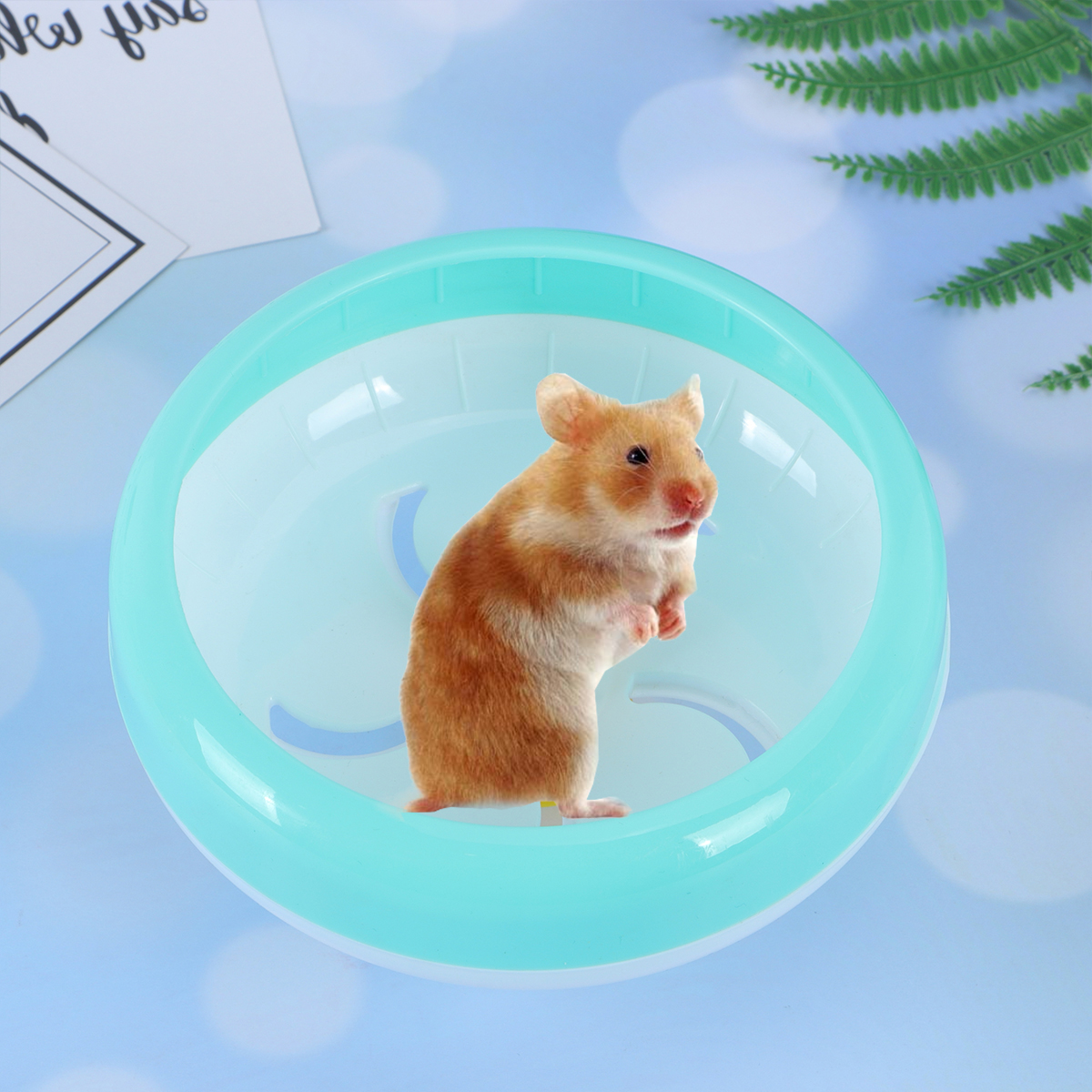 1Pc 14cm Multipurpose Wide Suitability Hamster Mice Gerbil Rat Exercise Wheel PP Run Disc Small Animal Pet Toy(Pink)