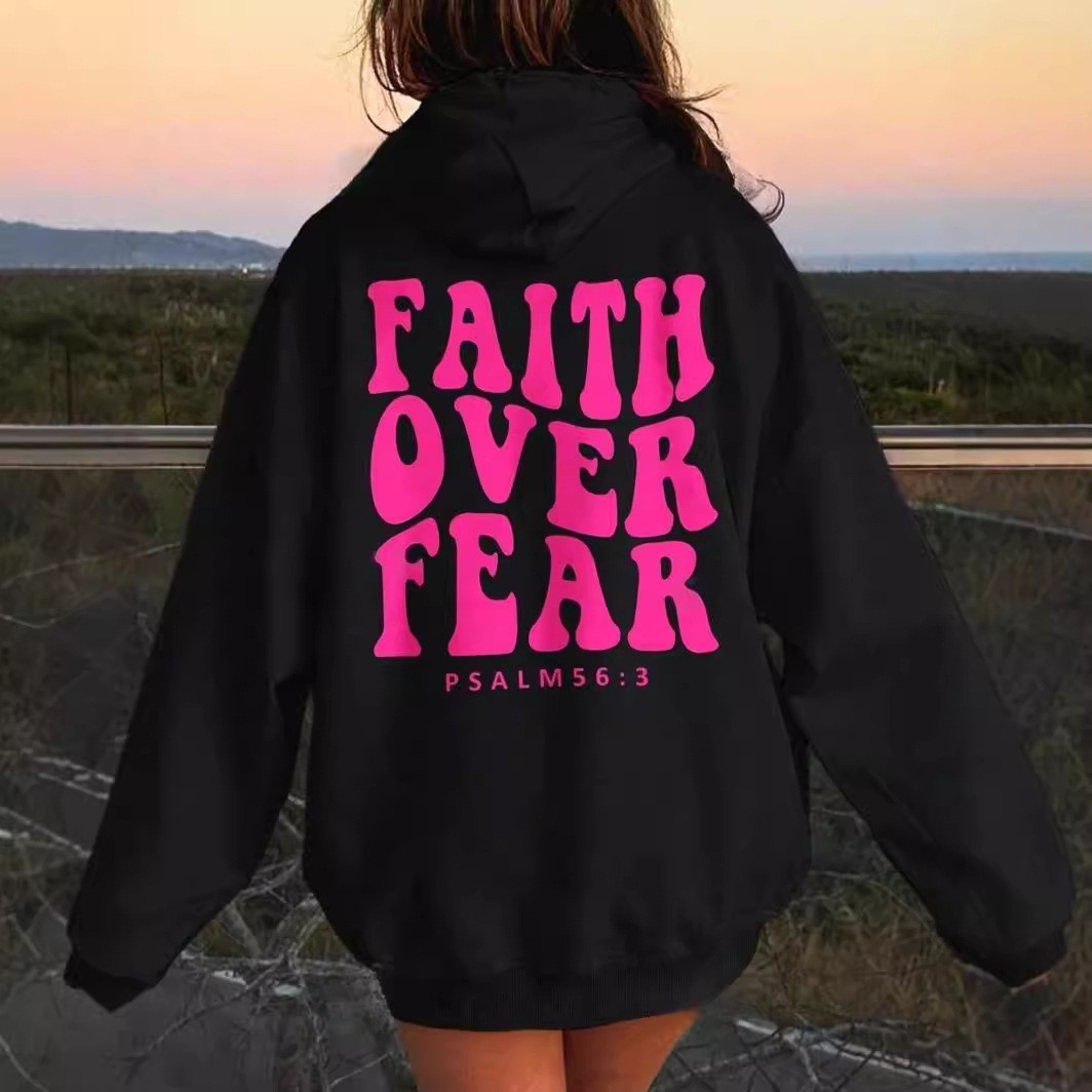 Women's Hoodies Autumn Winter letter printed pullover hooded long sleeved sweatshirt