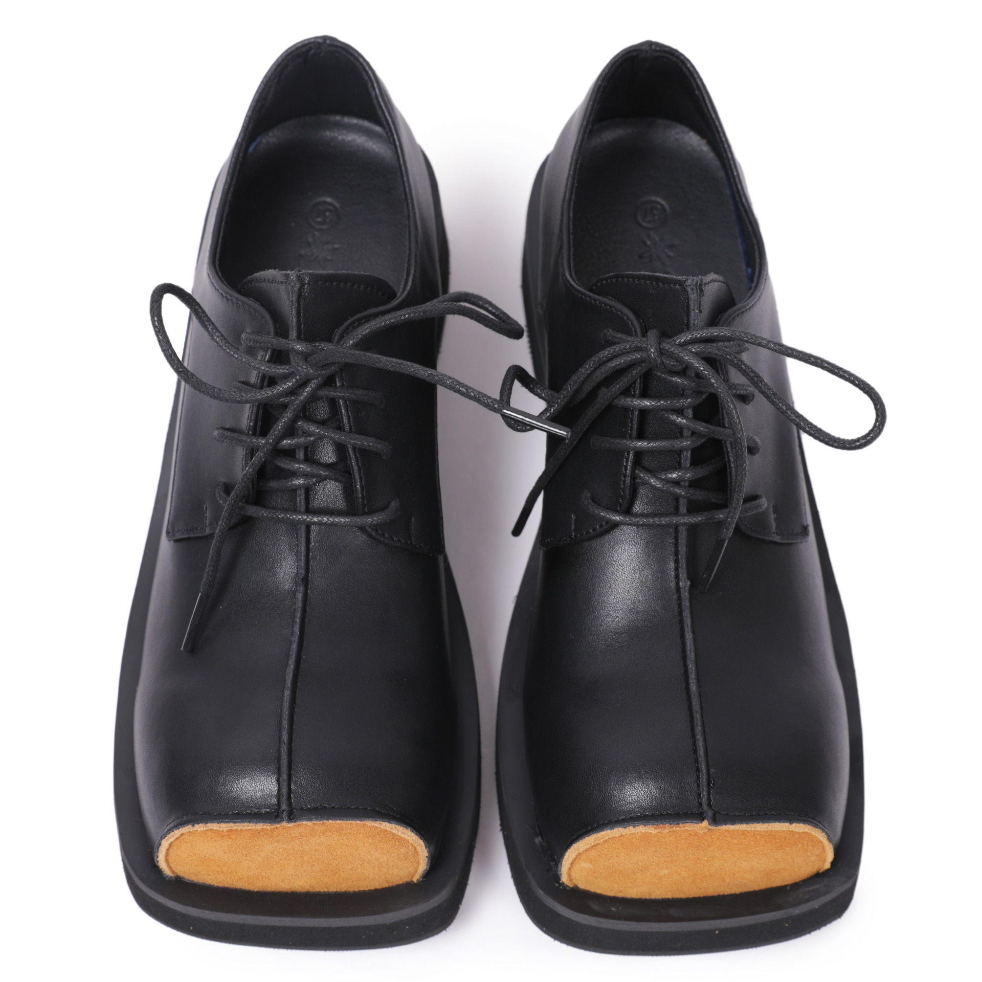 2025 new women a508e New Platform Loafers Thick-soled Wedding Black Formal Business Slip-on Leather Increase Casual Shoes