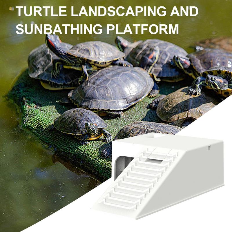 Tortoise Climbing Stage Shelf Turtle Tank Decor Climbing Platform with Filter Water Design Shelter House Tortoise Terrace