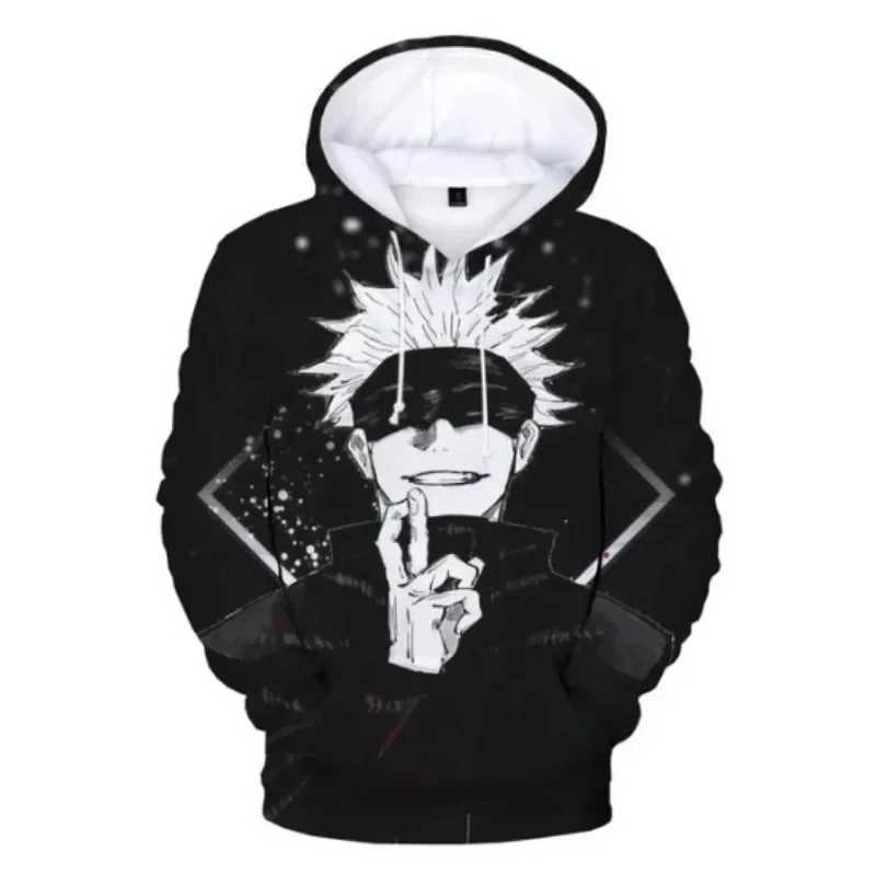 2024 Satoru Gojo 3D Print Men Hoodies Tops Autumn Long Sleeve Anime Hoodie Men Women Sweatshirt Oversized Streetwear Kids Hoodie Y240903
