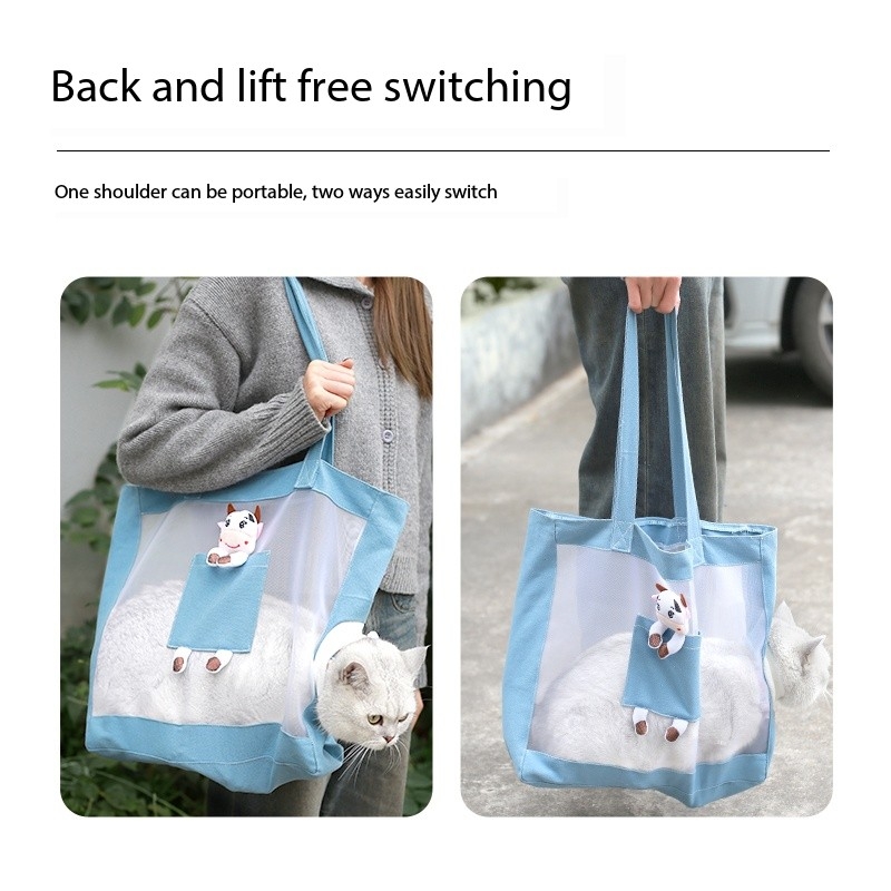 Pet Outing Bag Portable Cat Bag Cartoon breathable shoulder bag Small dog outcrop kitten puppy fashion