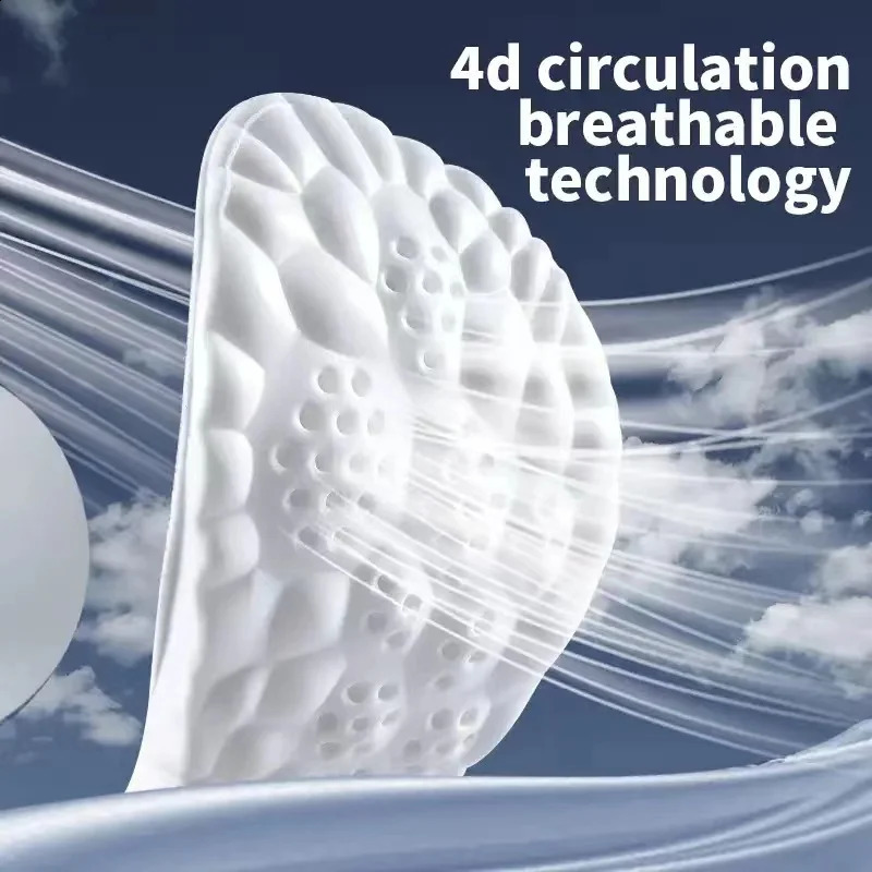 Breathable soft latex underwear sports shock-absorbing running insole ww 240909