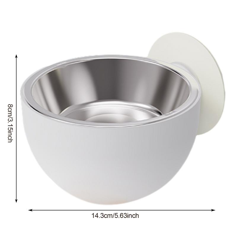 Wall Mounted Cat Food Bowl Stainless Steel Anti-Spill Magnetic Dog Food Bowl Removable Wall Mounted Elevated Puppy Food Bowl