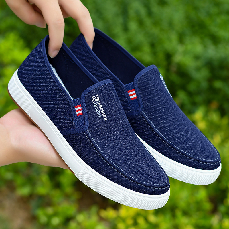 2025 NEW On Slip Loafer Breathable Lightweight Non slip Canvas Shoes Men s Sneakers Spring And Summer fd
