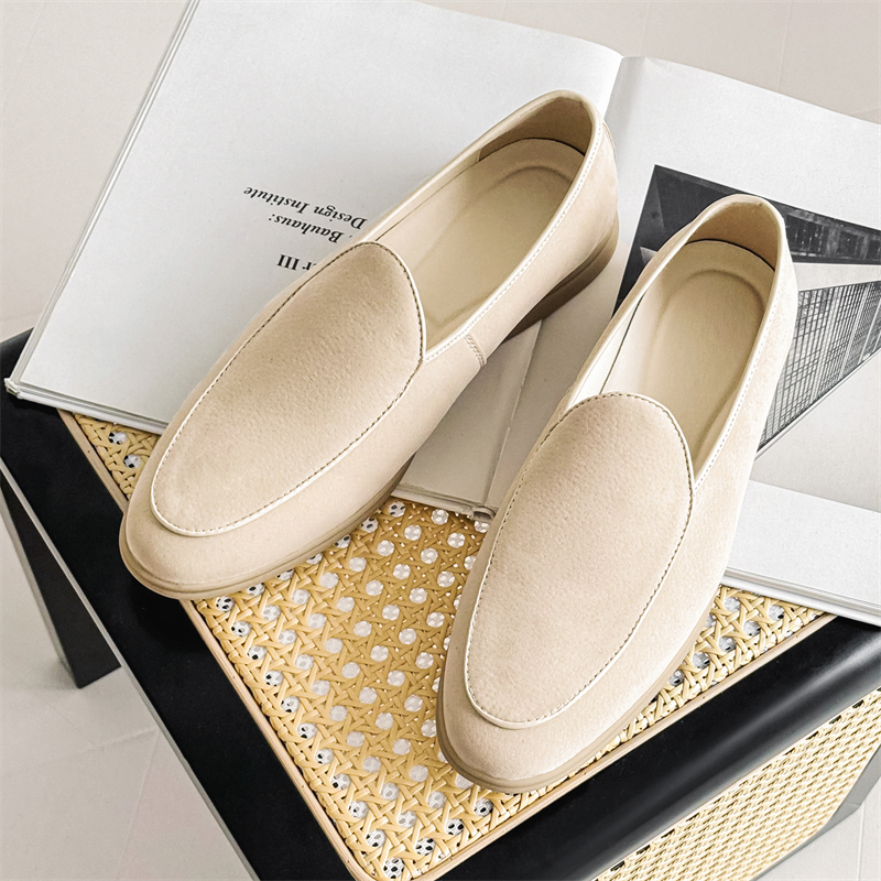 Fashion Men's Classic British Style Loafers Moccasins Men Casual Shoes Suede Leather Mens Light Comfortable Driving Flats c23