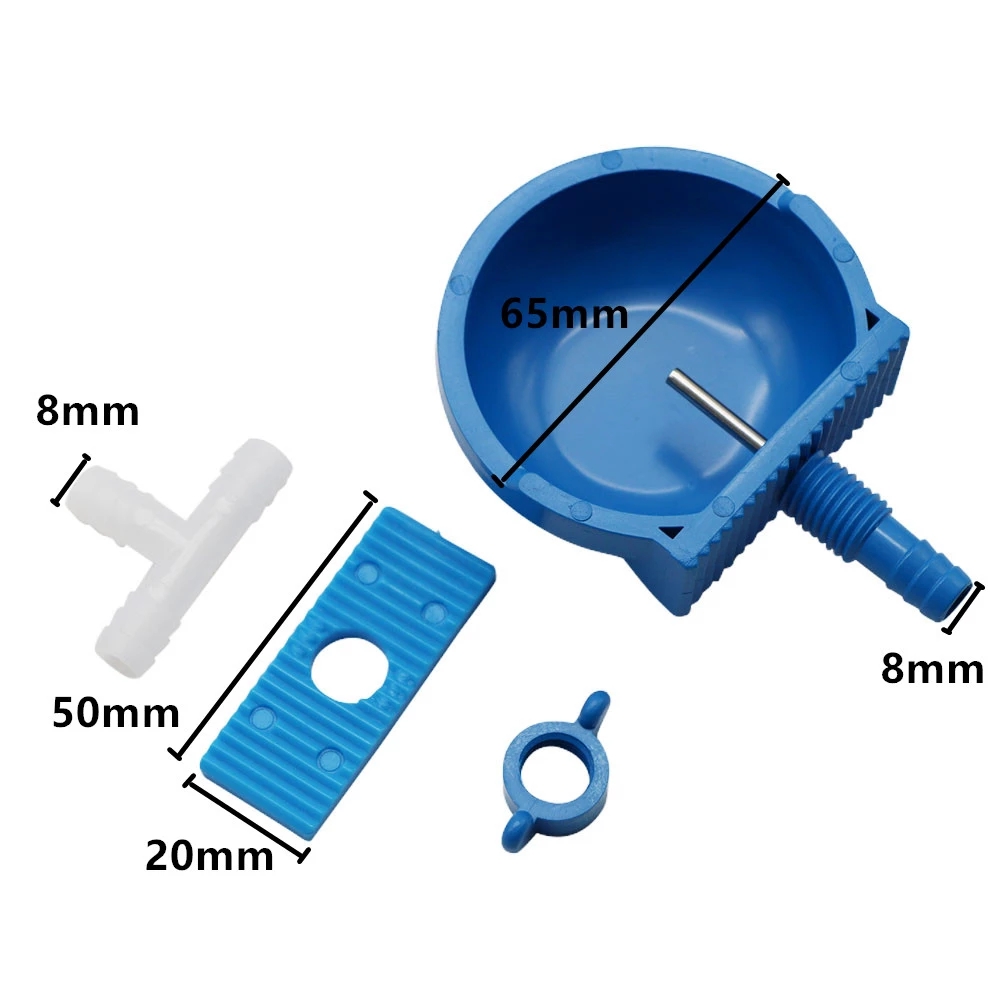 1 Pc Plastic and Stainless Steel Hamster Rabbit Drinking Bowl Hanging Cage on The Water Outlet with Tee Pipe Fox Drinking Trough