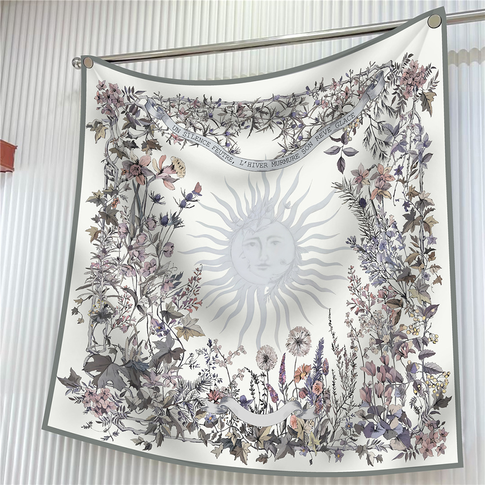 Twill Silk Scarf 90CM Hair Square Shawls Bag Belt Bandanas Tops Lady Decoration Foulard Femme 90cm Spring Accessories Mother Day Valentine's Day