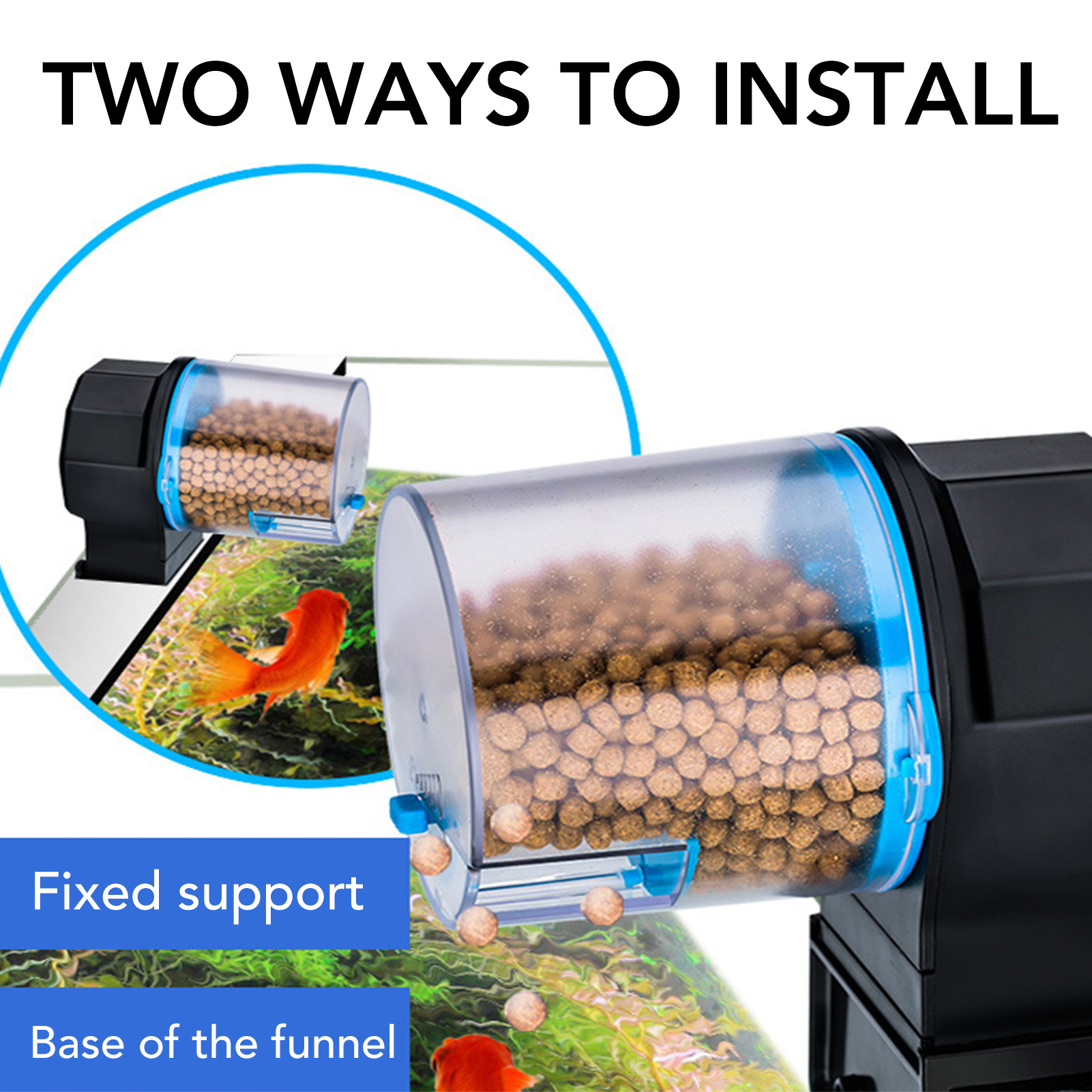 Automatic Fish Feeder Smart Electric Auto Fish Food Timer Dispenser For Aquarium And Fish Tank