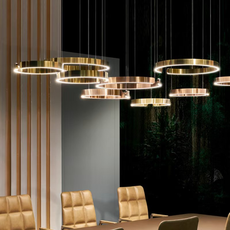 Ceiling chandelier Pendant light Chandeliers for dining room LED Bedroom living room nordic home decor Modern Round ring lamps