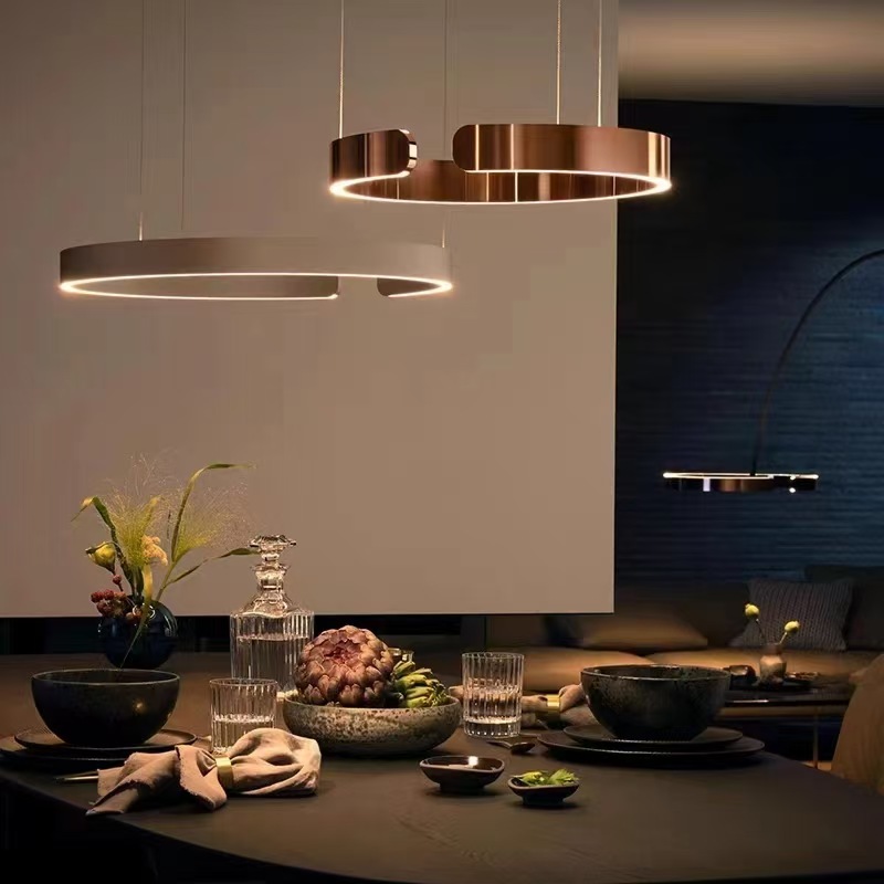Ceiling chandelier Pendant light Chandeliers for dining room LED Bedroom living room nordic home decor Modern Round ring lamps