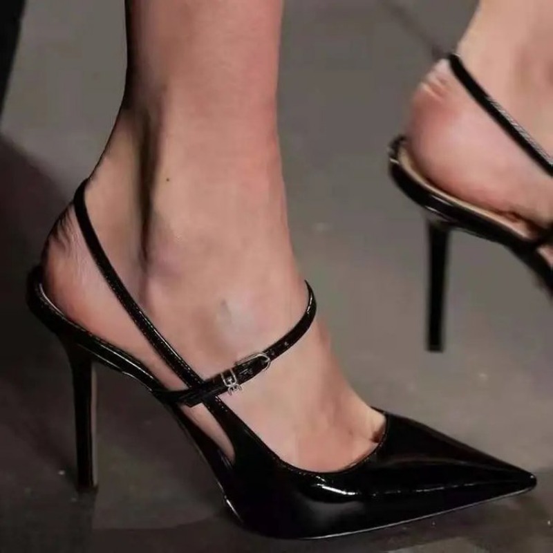 Toe Closed Sandals Comfort Shoes for Women Suit Female Beige High Heels Sexy Retro Stiletto Fashion Black 2024 Open High-heeled eec0 -heeled