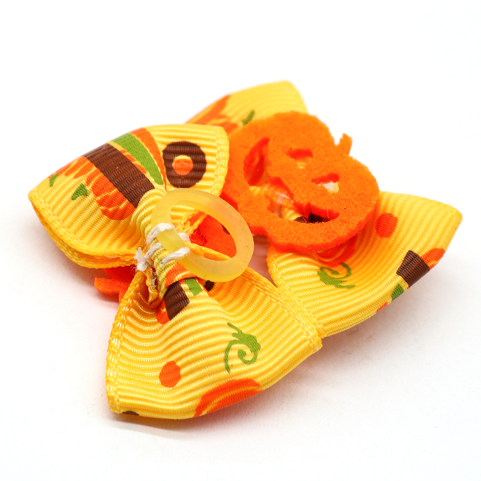 10PCS Halloween Dog Bows With Rubber Bands Pet Hair Accessories For Small Dogs and Cats Puppy Bowknots Pet Supplies