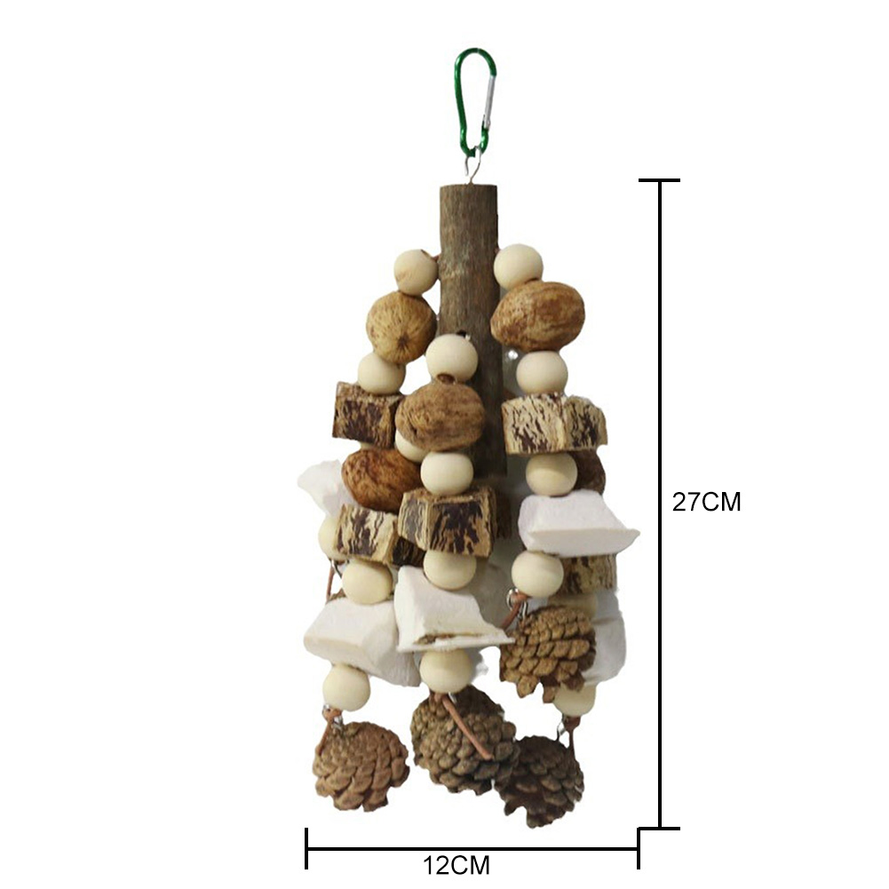 Parrot Toys, Bird Supplies With Wooden Blocks, Parrot Chewing Toys Gift For African Grey Macaws, Parakeets, Cockatiels