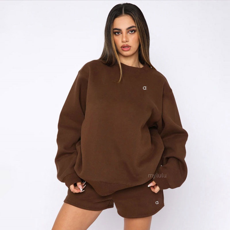 Hoodie Yoga set Women Suit Oversize shorts Yoga Sweatshirt Top Shorts Hoodie Womens fashion Casual Shorts Set Designer Branded workout set