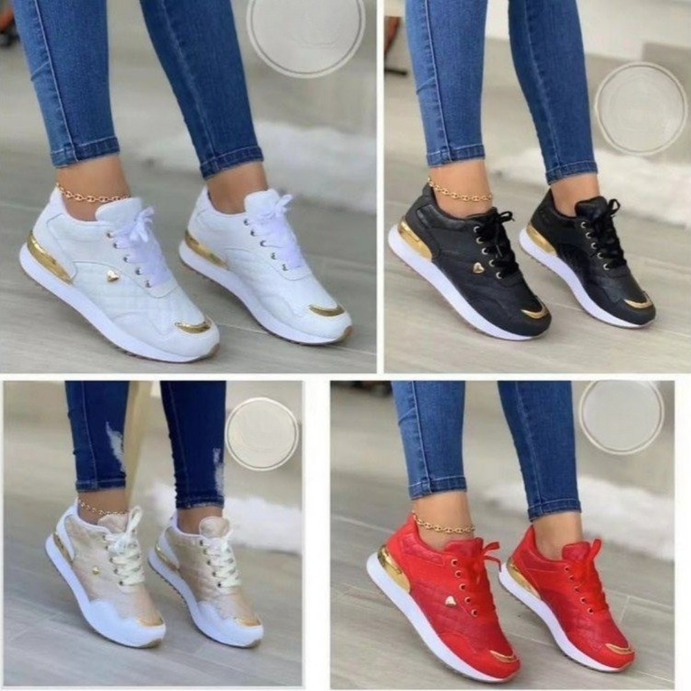 Lace-Up Women's Sneakers: Outdoor Running Walking Shoes