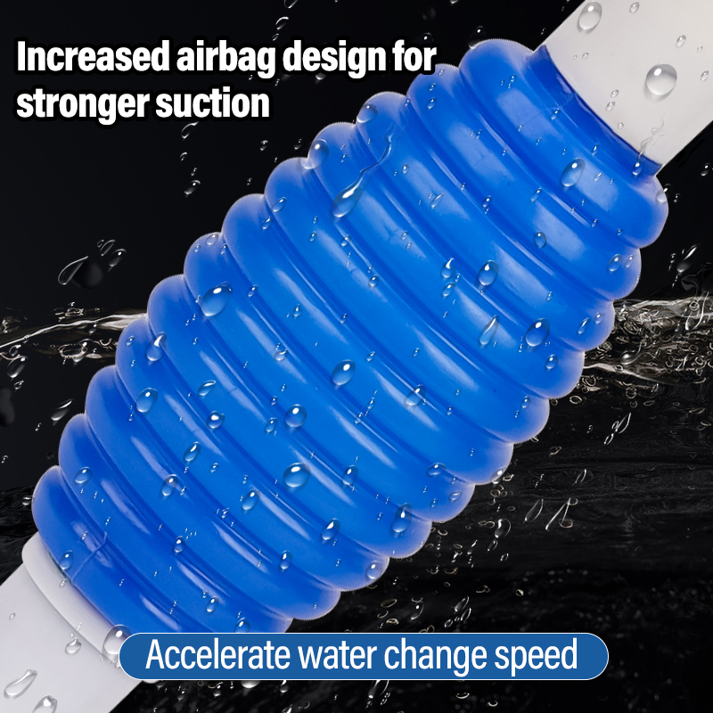 1.5m/1.7m Fish Tank Water Changer Air Pump Cleaning Tool Handheld Aquarium Gravel Cleaner Vacuum Siphon Pump With Filter Nozzle