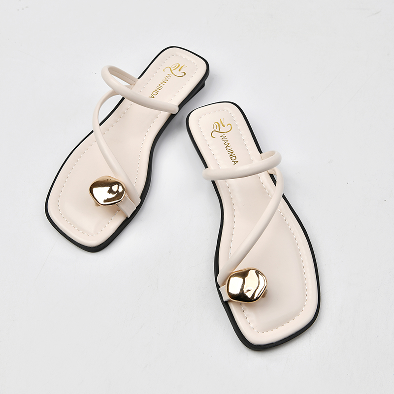 Slipper Women Woman Summer Flat Heel Roman Shoes Low Heels Sandals Footwear 2024 Women's Gladiator Open New Toe Beach Ladies e656 s 's