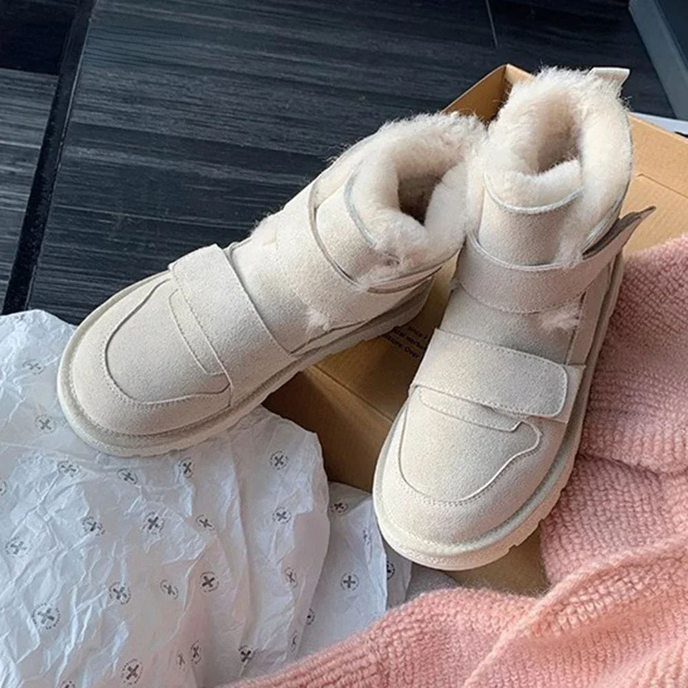 Snow Boots Women New Winter High Quality Plus Velvet Woman Shoes Warm Thick Cotton Short Boots Furry Ankle Boots Women