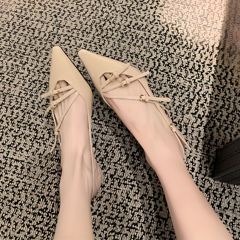 Fashion Patent Leather Square toe Women Pumps Sexy Narrow band Slingbacks 6cm High heels Elegant Spring Summer Office Lady Shoes