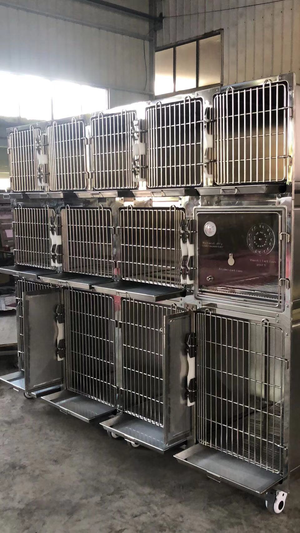PETTIC Thirteen Room Multi Layer Dog Medical Cage Stainless Steel Pet Modular Cage for Pet Hospital