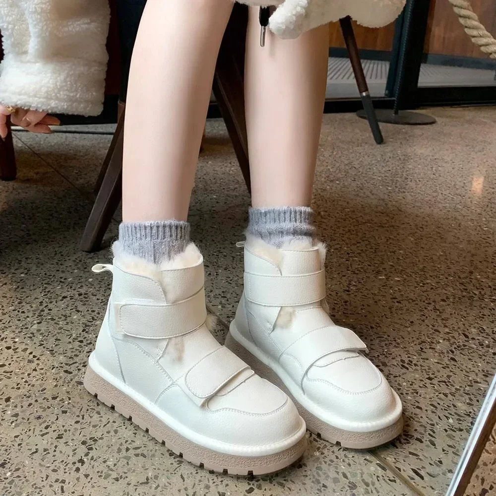 Snow Boots Women New Winter High Quality Plus Velvet Woman Shoes Warm Thick Cotton Short Boots Furry Ankle Boots Women
